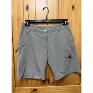 MAMMUT Womens Hiking Shorts Climbing Cargo Regular Fit Size 8 Green/Brown